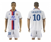 Lyon #10 Lacazette Home Soccer Club Jersey2