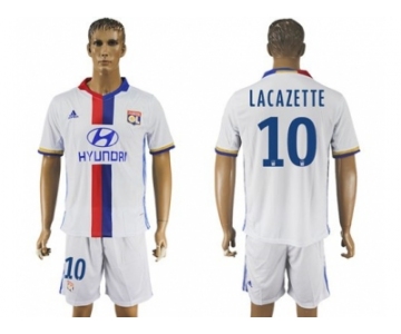 Lyon #10 Lacazette Home Soccer Club Jersey2