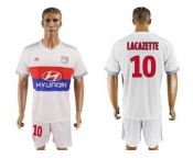 Lyon #10 Lacazette Home Soccer Club Jersey