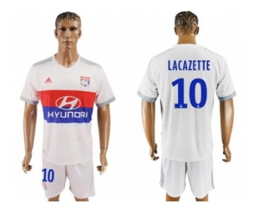 Lyon #10 Lacazette Home Soccer Club Jersey