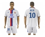 Lyon #10 Necib Home Soccer Club Jersey