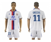 Lyon #11 Ghezzal Home Soccer Club Jersey1