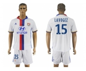 Lyon #15 Lavogez Home Soccer Club Jersey