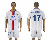 Lyon #17 Malbranque Home Soccer Club Jersey