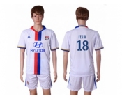 Lyon #18 Fekir Home Soccer Club Jersey1