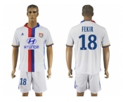 Lyon #18 Fekir Home Soccer Club Jersey2