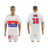 Lyon #18 Fekir Home Soccer Club Jersey