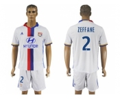 Lyon #2 Zeffane Home Soccer Club Jersey