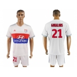 Lyon #21 Gonalons Home Soccer Club Jersey