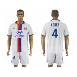 Lyon #4 Koneb Home Soccer Club Jersey