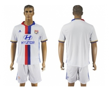 Lyon Blank Home Soccer Club Jersey3