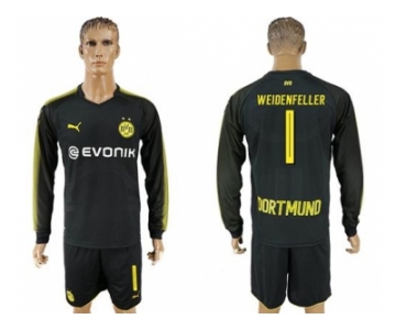 Dortmund #1 Weidenfeller Away Long Sleeves Soccer Club Jersey