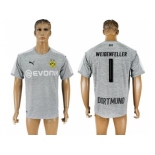 Dortmund #1 Weidenfeller Grey Soccer Club Jersey