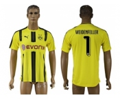 Dortmund #1 Weidenfeller Home Soccer Club Jersey