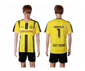 Dortmund #1 Weidenfeller Home Soccer Club Jerseys