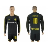 Dortmund #10 M.Gotze Away Long Sleeves Soccer Club Jersey