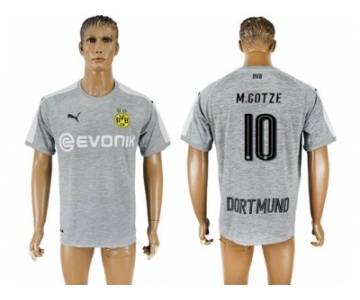 Dortmund #10 M.Gotze Grey Soccer Club Jersey