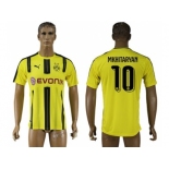 Dortmund #10 Mkhitaryan Home Soccer Club Jersey