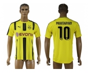 Dortmund #10 Mkhitaryan Home Soccer Club Jersey