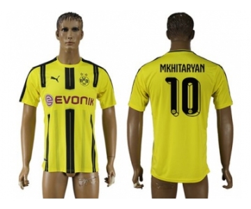 Dortmund #10 Mkhitaryan Home Soccer Club Jersey