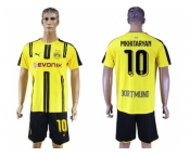 Dortmund #10 Mkhitaryan Home Soccer Club Jerseys