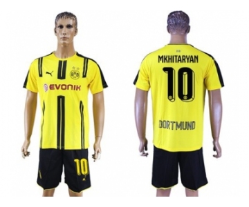 Dortmund #10 Mkhitaryan Home Soccer Club Jerseys