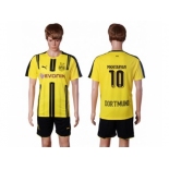 Dortmund #10 Mkhitaryan Home Soccer Club Jerseyss