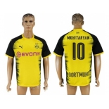 Dortmund #10 Mkhitaryan Yellow Soccer Club Jersey