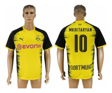 Dortmund #10 Mkhitaryan Yellow Soccer Club Jersey