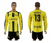 Dortmund #13 Ducksch Home Long Sleeves Soccer Club Jersey