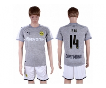 Dortmund #14 Isak Grey Soccer Club Jersey