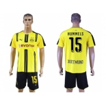 Dortmund #15 Hummels Home Soccer Club Jerseys