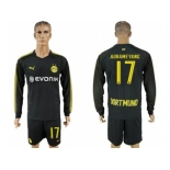 Dortmund #17 Aubameyang Away Long Sleeves Soccer Club Jersey