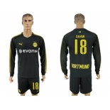 Dortmund #18 Sahin Away Long Sleeves Soccer Club Jersey