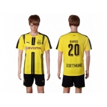 Dortmund #20 Ramos Home Soccer Club Jerseys