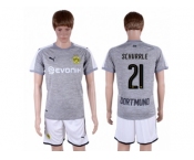 Dortmund #21 Schurrle Grey Soccer Club Jersey