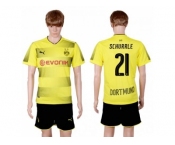 Dortmund #21 Schurrle Home Soccer Club Jersey