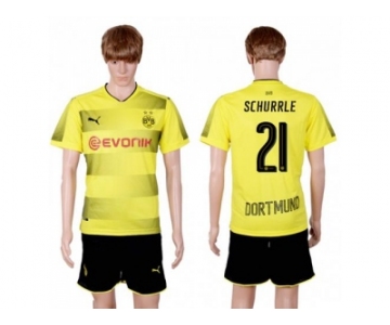 Dortmund #21 Schurrle Home Soccer Club Jersey