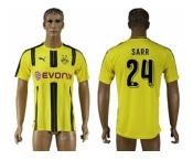 Dortmund #24 Sarr Home Soccer Club Jersey