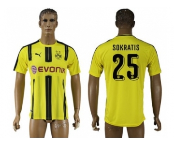 Dortmund #25 Sokratis Home Soccer Club Jersey