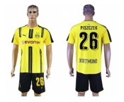 Dortmund #26 Piszczek Home Soccer Club Jerseys