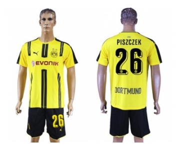 Dortmund #26 Piszczek Home Soccer Club Jerseys