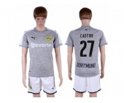 Dortmund #27 Castro Grey Soccer Club Jersey