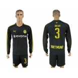 Dortmund #3 Joo Ho Away Long Sleeves Soccer Club Jersey