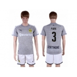 Dortmund #3 Park Grey Soccer Club Jersey