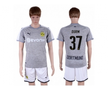 Dortmund #37 Durm Grey Soccer Club Jersey