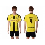 Dortmund #4 Subotic Home Soccer Club Jerseyss