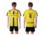 Dortmund #4 Subotic Home Soccer Club Jerseyss