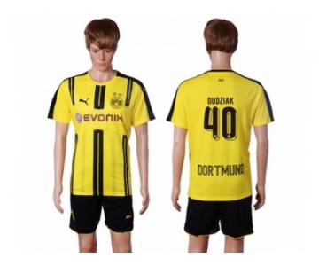 Dortmund #40 Dudziak Home Soccer Club Jerseyss