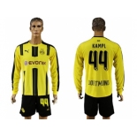 Dortmund #44 Kampl Home Long Sleeves Soccer Club Jersey